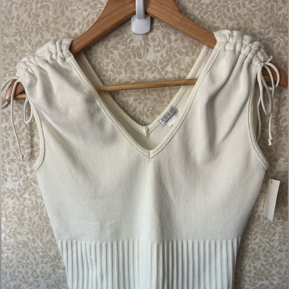 XOXO crop top / tie shoulders. Juniors size  large. - Picture 2 of 7